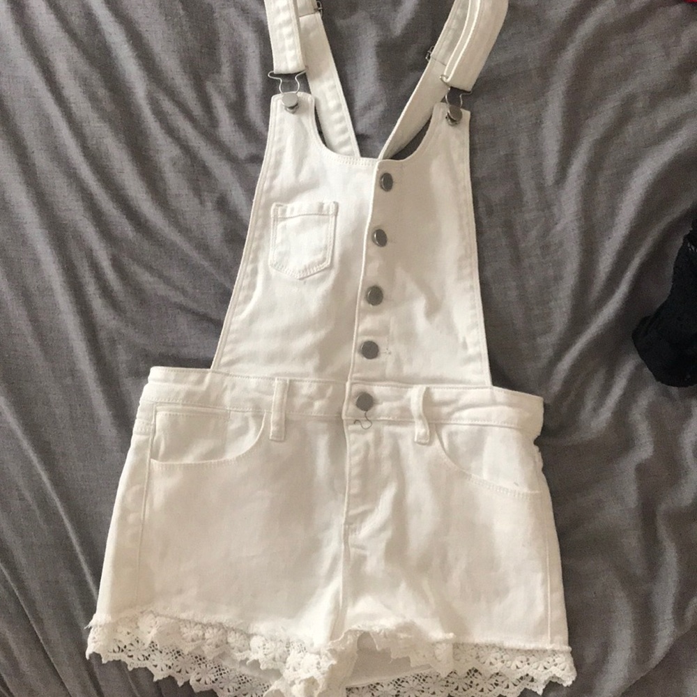 Cute white overalls